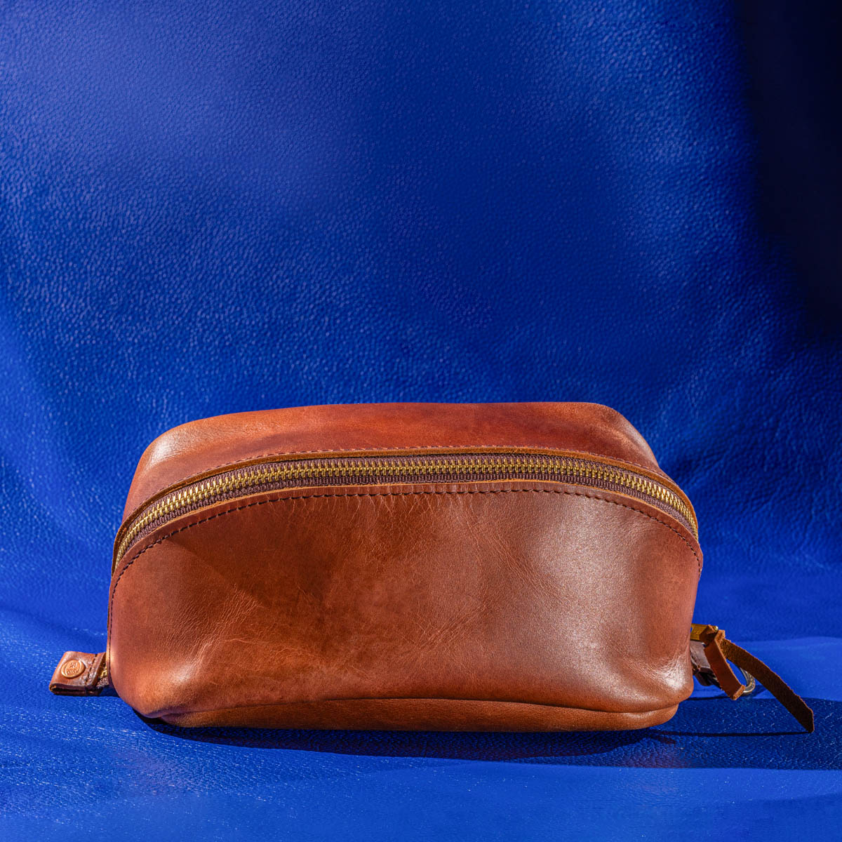 Toiletry Pouch 26 19 15 Leather Tab Protector Zipper 