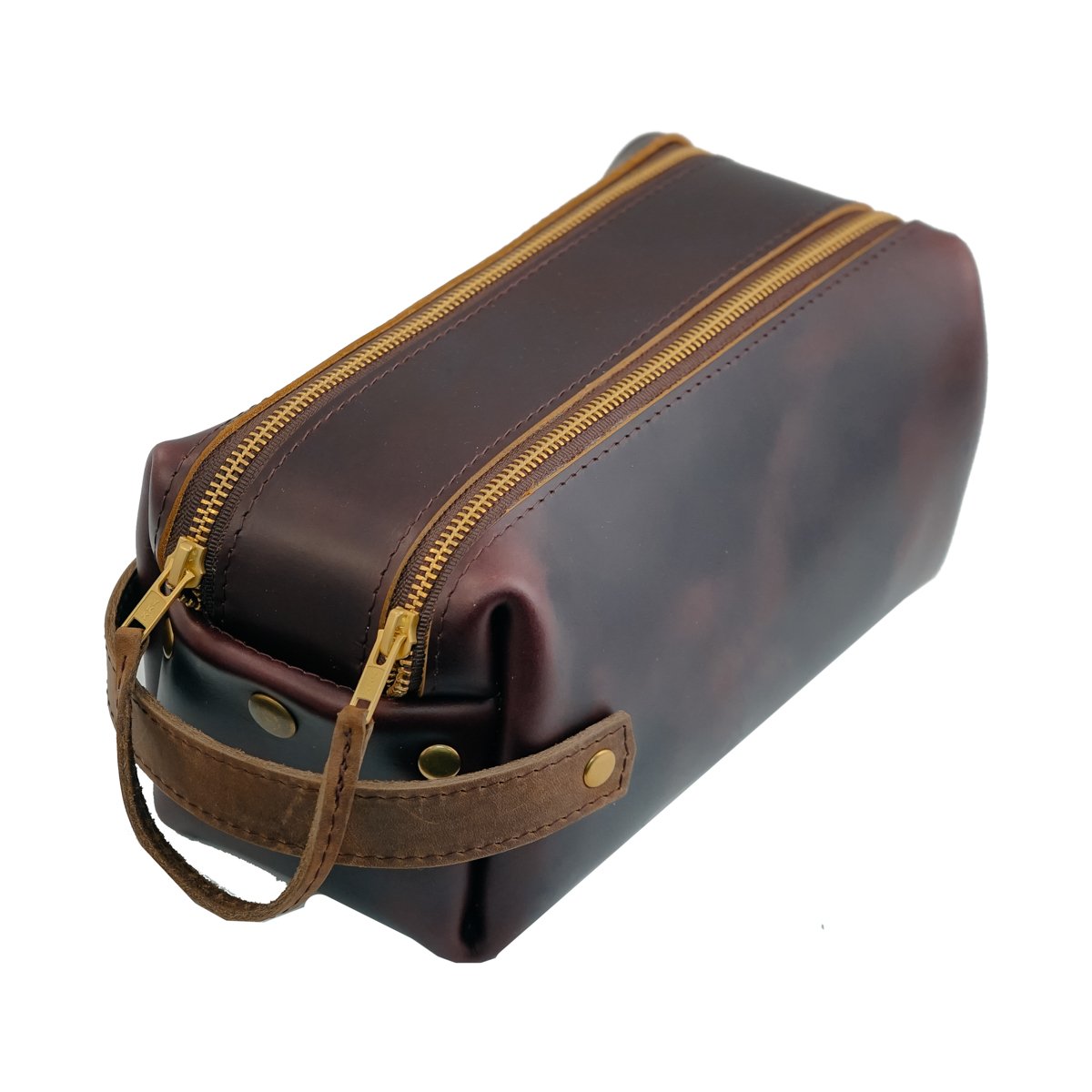 3 Piece Toiletry Bag Set - Real Premium Pebbled Leather – Rustico