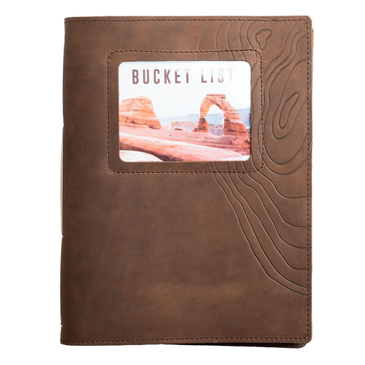 Rustico Leather Sketch Book - Dark Brown - 8.5 x 11 - Heartwood Gifts